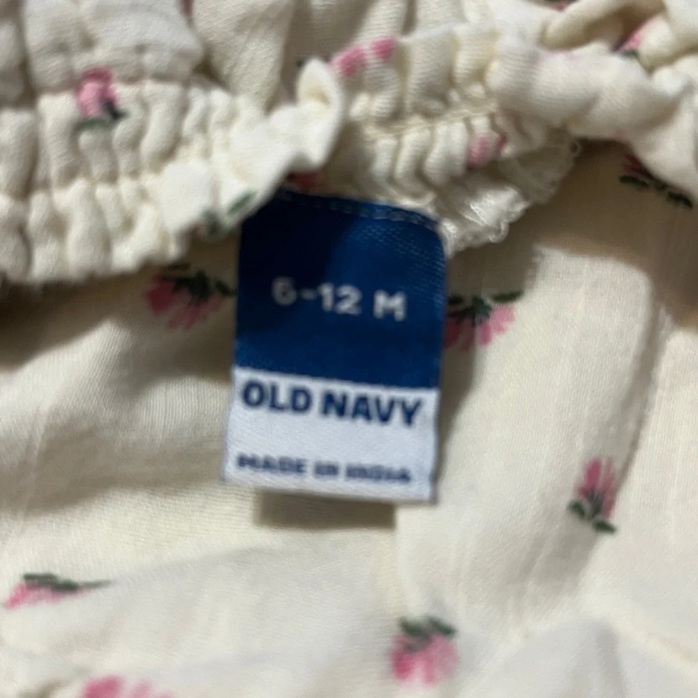 Old Navy Cream and Pink Diaper Cover Set